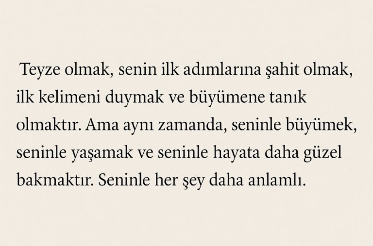 teyze yeğen sözleri